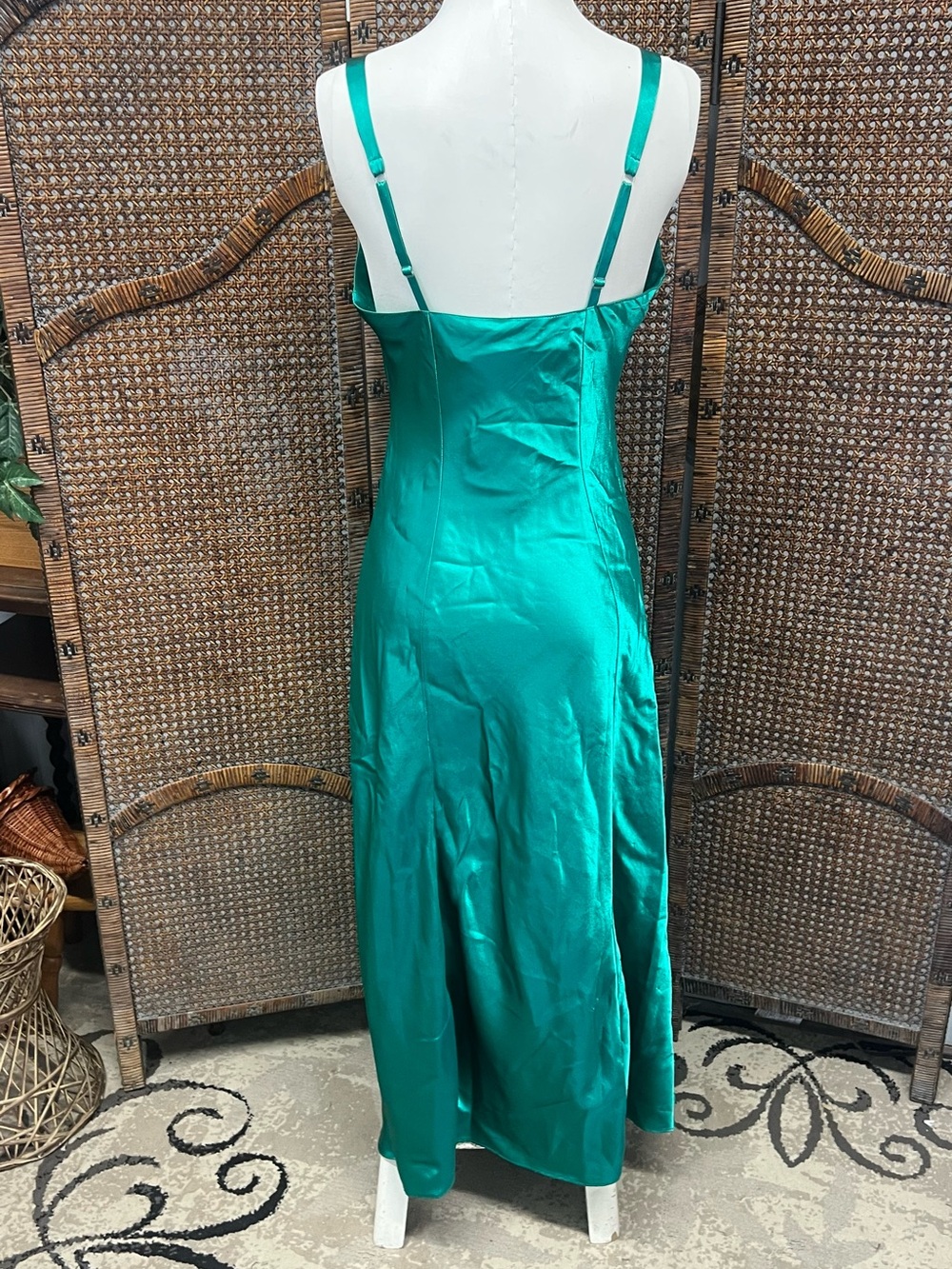 Vintage Victoria’s Secret gold label green long nightgown lace petite guessing s - Picture 3 of 15